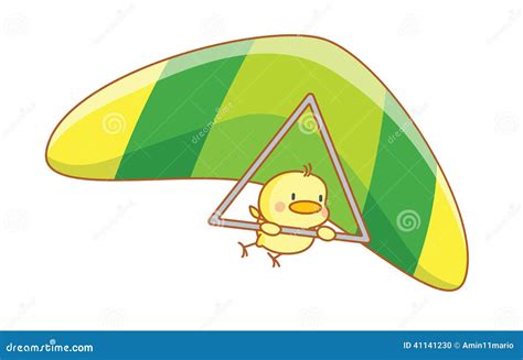 Cute Cartoon Chicks Skydiving Stock Illustration - Illustration of ...