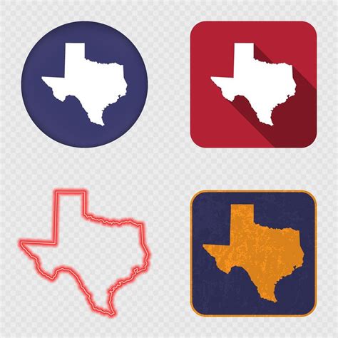 texas state map icons collection  vector art  vecteezy
