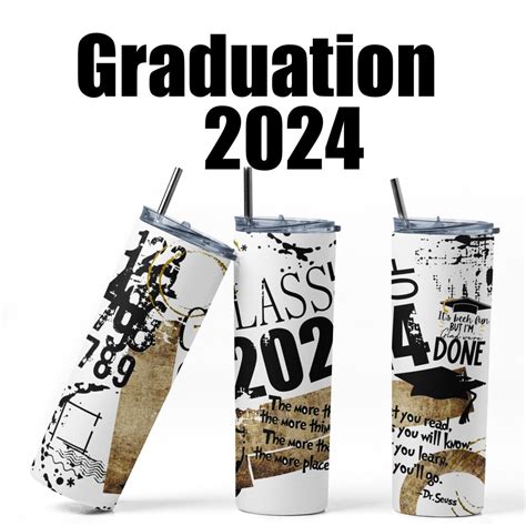 Class Of 2024 Tumbler Wrap Class Of 2024 PNG Sublimation Designs