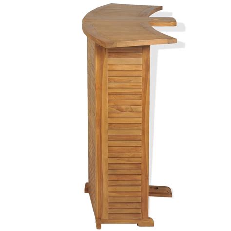 Klappbarer Bartisch 155x53x105 Cm Teak Massiv Weddig