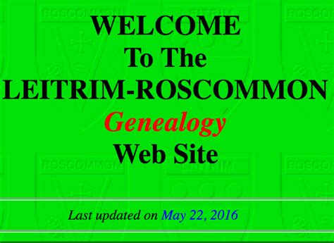 Leitrim-Roscommon Genealogy Website - OnGenealogy