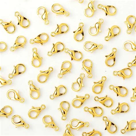 Pcs Mm Gold Plated Lobster Clasp Jewelry Findings Accessories For