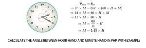 Calculate The Angle Between Hour Hand & Minute Hand In PHP [Example]