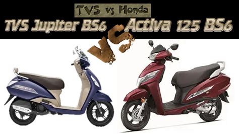 Tvs Jupiter Bs Vs Honda Activa Bs Youtube