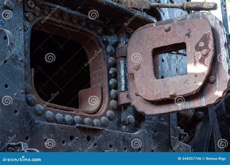 The Firebox Entrance Of A Steam Locomotive Stock Photo Image Of