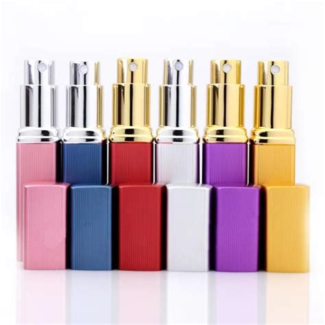 Ml Mini Portable Rotary Spray Bottle Anodized Aluminum Perfume Bottles