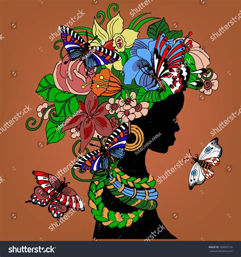 Beautiful Fashion Women Abstract Hair Design Stock Vector Royalty Free