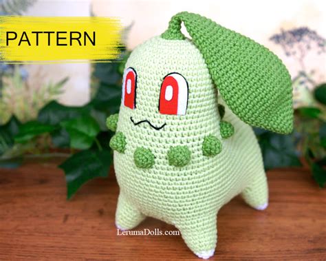 Pdf File Chikorita Crochet Pattern Pokemon Crochet Pattern Etsy