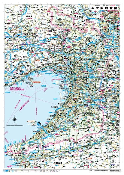 【楽天市場】大阪府全図地図ポスターb1判【2018年版】表面ビニールコーティング加工※水性ペンが使えます：地図の店とうぶんしゃ 楽天市場店