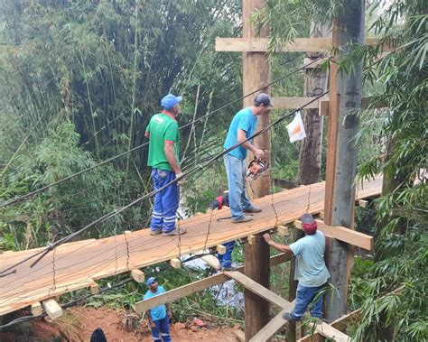 Secretaria de Obras conclui reforma da ponte pênsil SC 021