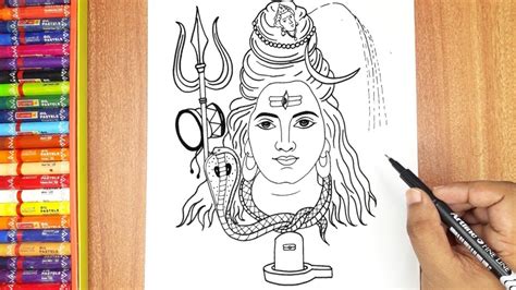 How To Draw Lord Shiva Easy Drawing Of Mahadev Step By Step Youtube