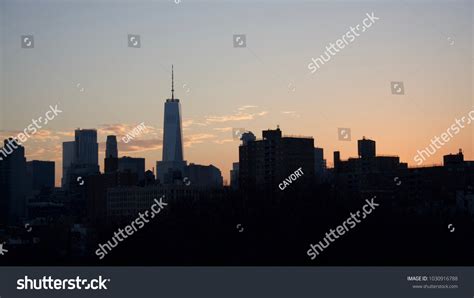 New York City Skyline Winter Sunset Stock Photo 1030916788 | Shutterstock