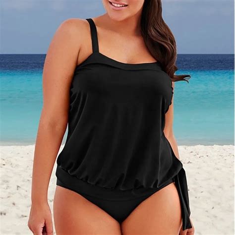 Stylish Women Swimming Suit Plus Size Tankini Swimjupmsuit Swimsuit Beachwear Stiped Swimwear