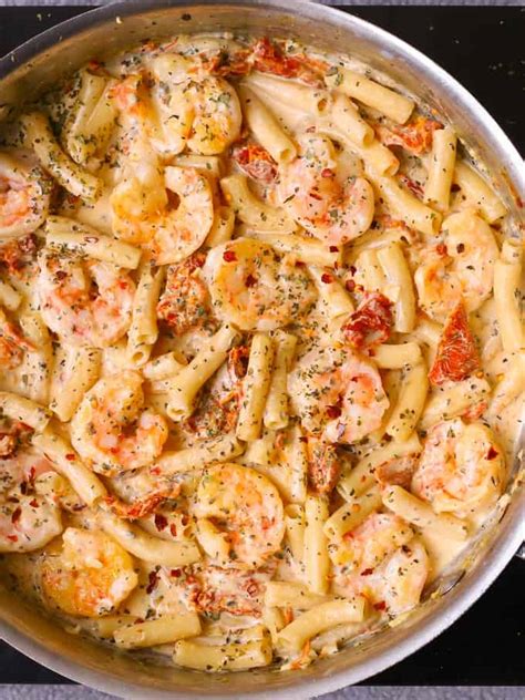 Creamy Mozzarella Shrimp Pasta Julias Album