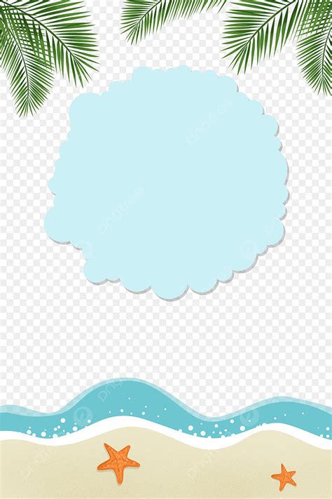 Beach Wave PNG Transparent, Summer Beach Wave Border, Summer, Coconut ...
