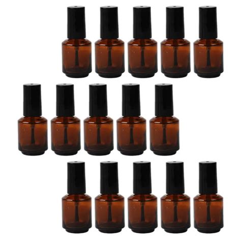 15 PCS LEERE Nagellackflasche Glas Terrarium Klare Flaschen EUR 19 86