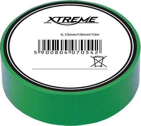 Isolatie Tape Groen 15mm 10 Meter Bol