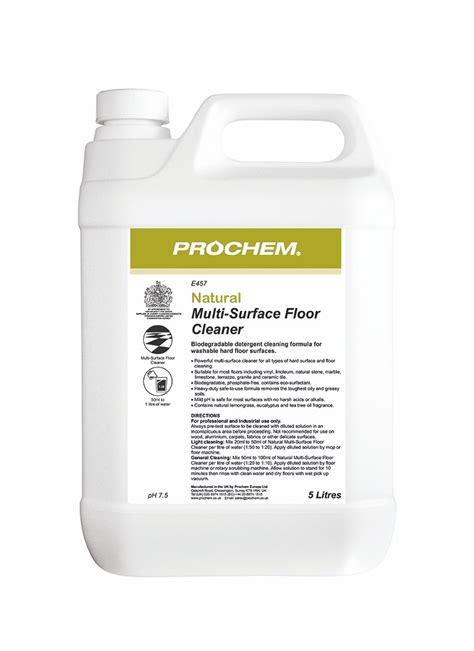 Natural Multi Surface Floor Cleaner 5l Prochem Europe Ltd