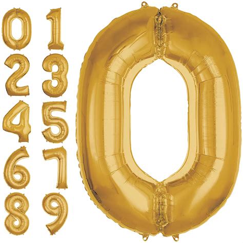 50" Gold Number 0 Balloon | Party City Canada