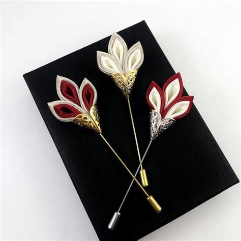 Flower Lapel Pin Suit Boutonniere Lapel Pin For Men Bridal Etsy