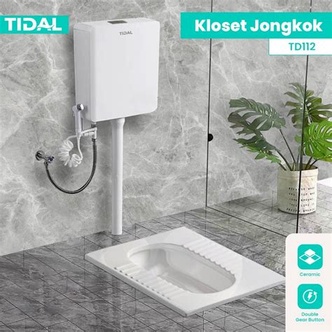 Jual Set Toilet Kloset Jongkok Tidal Td112td131 With Flush Shopee