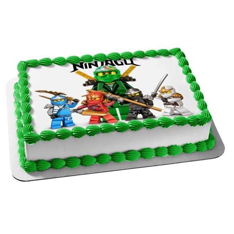 Lego Ninjago A4 Edible Icing Birthday Cake Party Decoration Topper 1