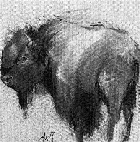 Bison II Drawing by Polina Akh | Saatchi Art | Drawings, Saatchi art ...