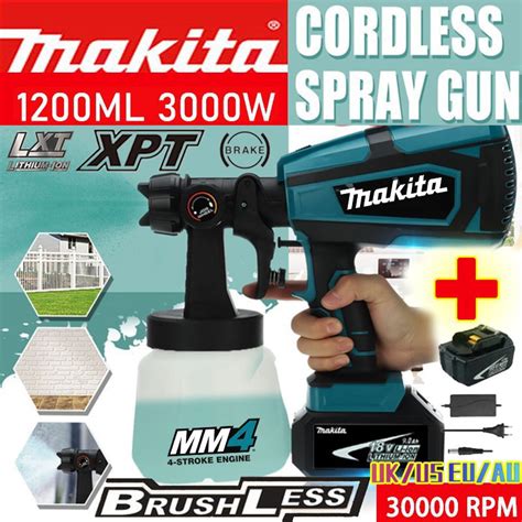 Rpm Makita Pulverizador De Pintura Sin Aire El Ctrico Escobillas