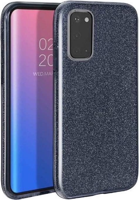 Samsung A32 4G Siliconen Glitter Hoesje Zwart Bol