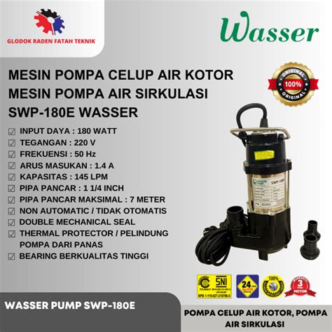 Wasser Pump Swp E Mesin Pompa Celup Air Kotor Banjir Wasser Swp