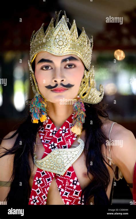 A Young Javanese Dancer In Traditional Costume At The Kings Summer