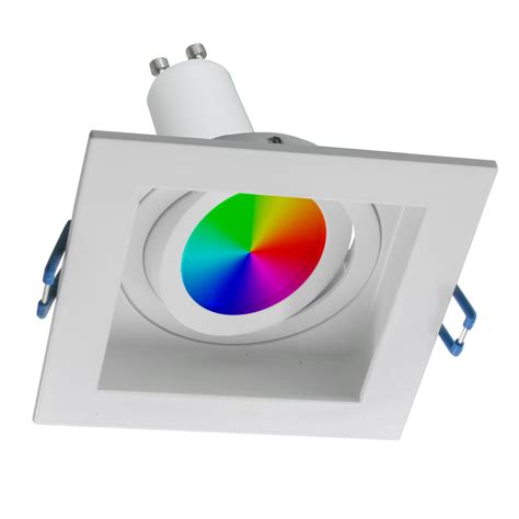 Square Led Spot W Rgb Gu Lampe Mm Encastr R Glable Effet De