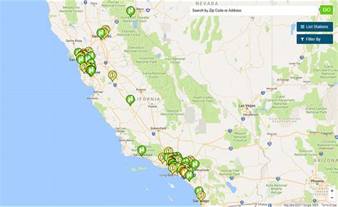 California Hydrogen Station Map