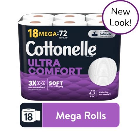 Cottonelle Ultra Comfort Strong Toilet Paper Mega Roll 18 Rolls Kroger