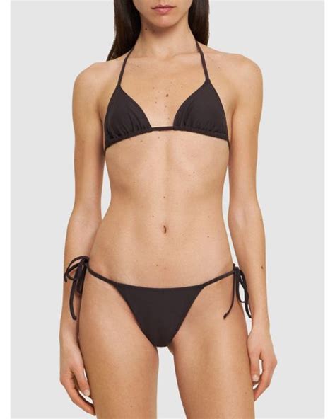 Tropic Of C Praia Triangle Bikini Top In Black Lyst