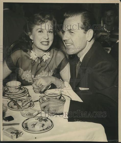 Rhonda Fleming Actress At Table With Husband Historic Images