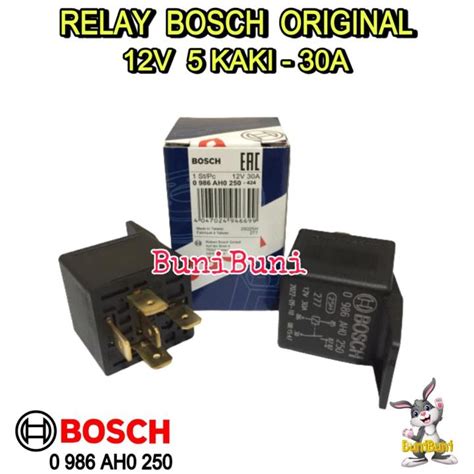 Relay Bosch 12v 5 Kaki 30a Original Rilay Bosch 12v 5 Pin Untuk Lampu And Klakson Mobil Motor