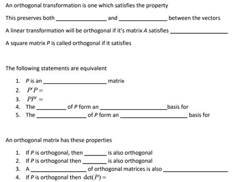 Solved An orthogonal transformation is one which satisfies | Chegg.com