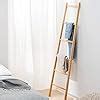 Navaris Bamboo Towel Ladder Wooden Rack Rail Blanket Towel Clothes