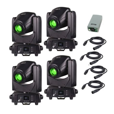 4X Evolights NEO SPOT 130W FS SET zestaw oświetlenia ruchoma głowa LED