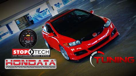 8th Gen Civic Si Stoptech Brake Lines Slotted Rotors Integra