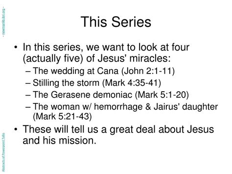 Ppt The Miracles Of Jesus Powerpoint Presentation Free Download Id