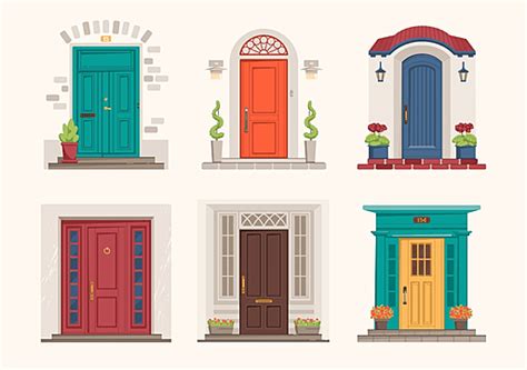 House Front Door Clipart Transparent Background