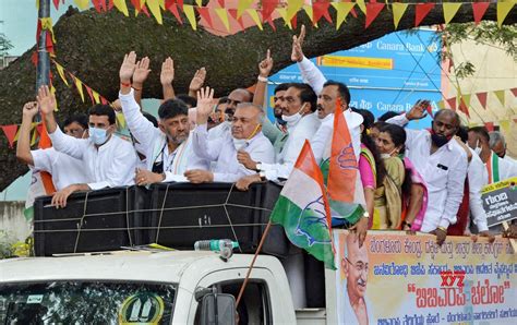 Bengaluru Karnataka Congress Stages Bbmp Chalo Rally Protests