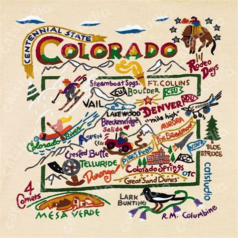 Colorado Fine Art Print State Collection By Catstudio Art Prints