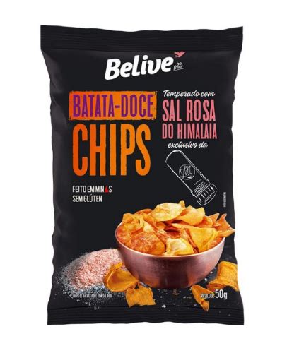 Chips De Batata Doce Sal Rosa Do Himalaia Belive G Sem Gl Ten E