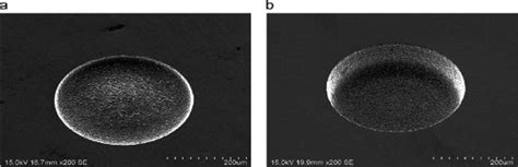 Sem Micrographs Of Micro Holes After Machining Time Of Min With Ultra