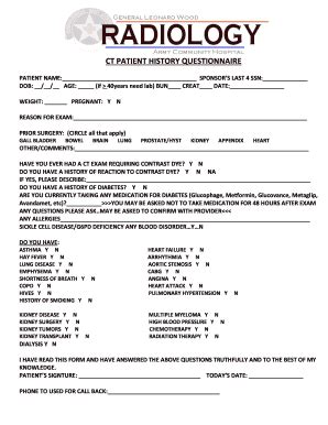 Fillable Online Glwach Amedd Army Ct Patient History Questionnaire