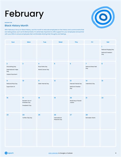 February Calendar with Events 2025