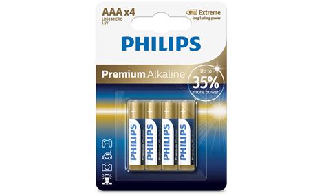 Philips Premium Alkaline AAA 4szt Baterie I Akumulatorki Sklep